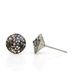 8mm Black Swarovski Earrings | Black Crystal Studs | Small Black Earring Studs